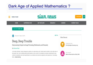 Dark Age of Applied Mathematics ?
 