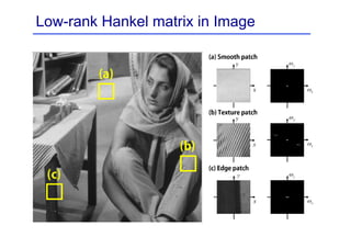 Low-rank Hankel matrix in Image
 