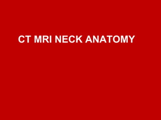 CT MRI NECK ANATOMY
 