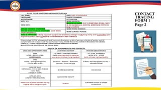 CONTACT
TRACING
FORM 1
Page 2
 