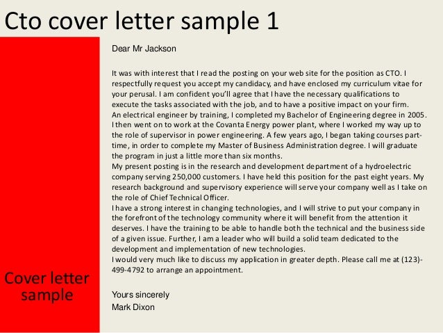 cto cover letter