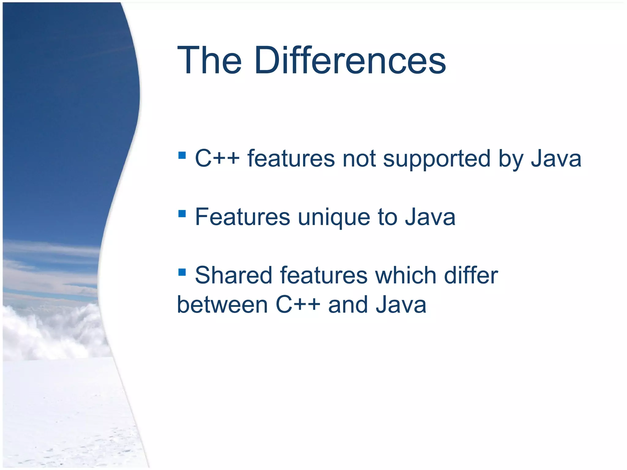 Difference between C++ and Java | PPT