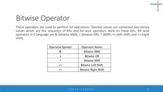 C Token’s | PPTX | Programming Languages | Computing