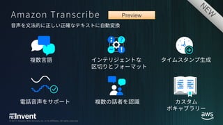 © 2017, Amazon Web Services, Inc. or its Affiliates. All rights reserved.
Preview
 