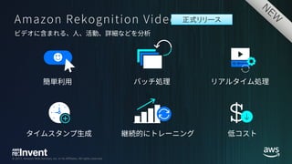 © 2017, Amazon Web Services, Inc. or its Affiliates. All rights reserved.
正式リリース
 