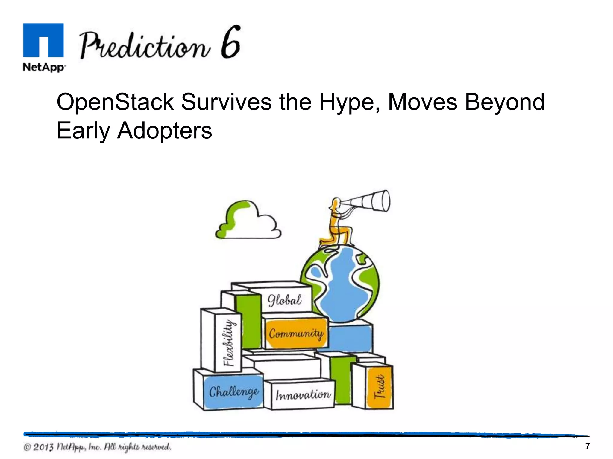 Prediction
OpenStack Survives the Hype, Moves Beyond
Early Adopters

7

 