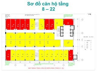 Sơ đồ căn hộ tầng  8 – 22 