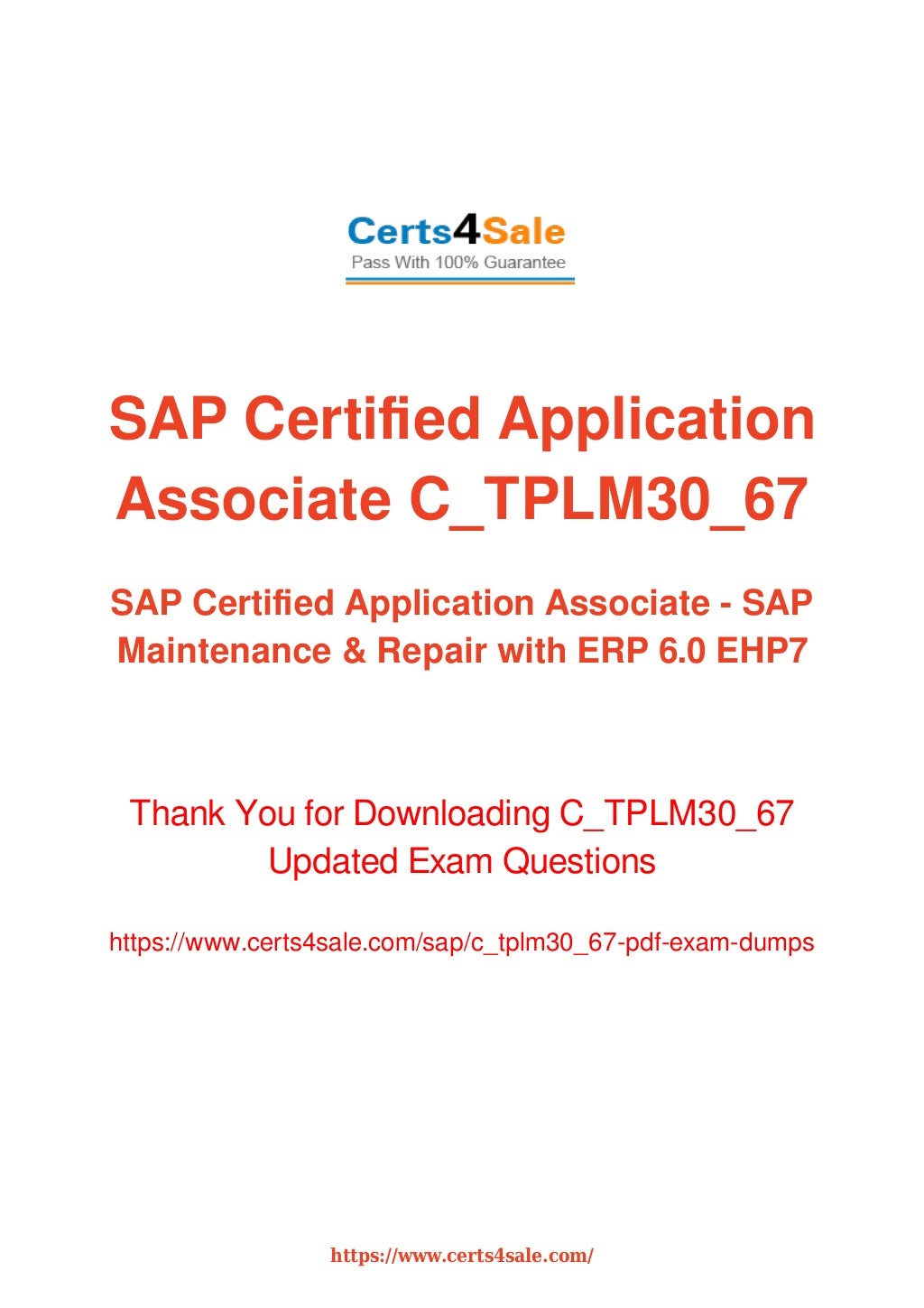 C_TPLM30_67 Reliable Exam Materials