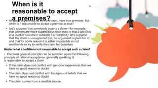 Unsupported Claim Example Evaluating Arguments & Truth Claims | PPTX