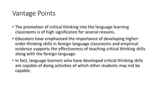 Critical Thinking in Education | PPTX