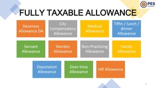 Allowence List ALLOWANCES UNDER SALARY | PPTX