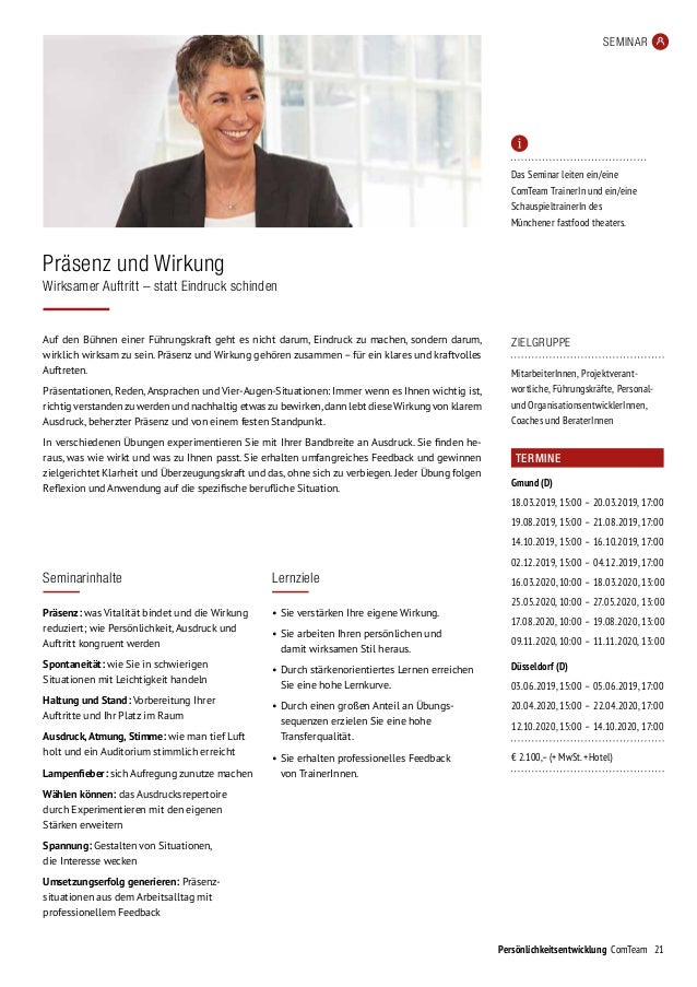 Comteam Programm 2019 2020