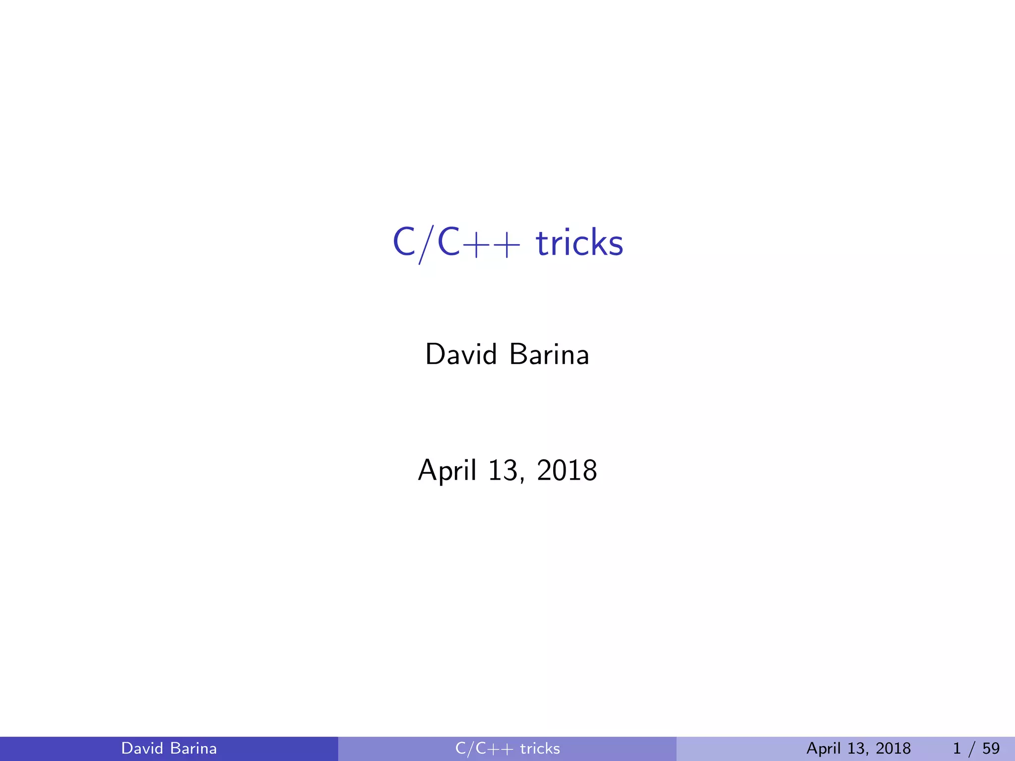 C/C++ tricks | PPT