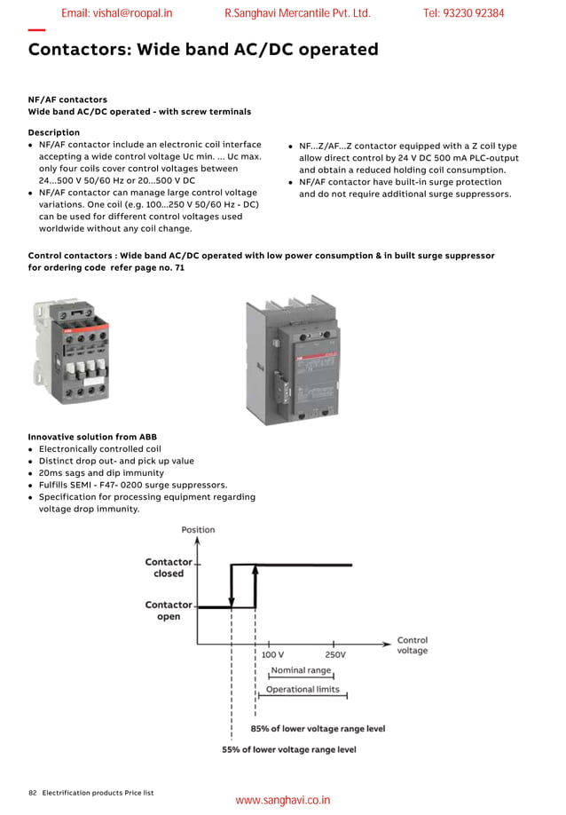 ABB Contactor Price List