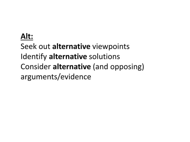 Critical Thinking / ctrl alt-delete | PPTX