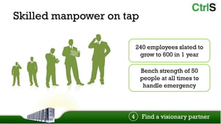 Skilled manpower on tap

                         240 employees slated to
                          grow to 600 in 1 year
...