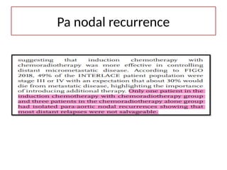 Pa nodal recurrence
 