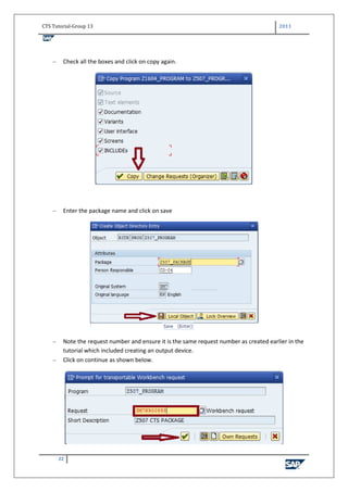 Workbench Request Change and Transport System (CTS) in SAP | DOCX