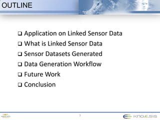 OUTLINE Application on Linked Sensor Data