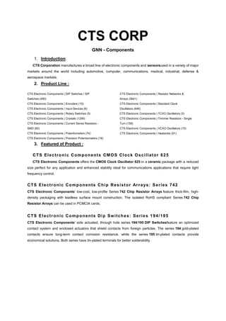 CTS CORP<br />GNN - Components<br />,[object Object]