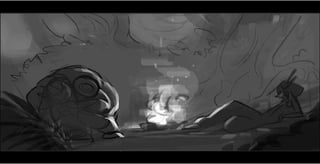 Caravan Tales Beat board - a boy who ventures away to his mystical destiny