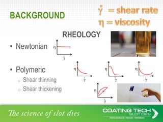 Rheology and Slot Die Coating Technology by Coating Tech Slot Dies | PDF