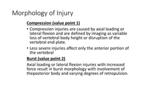 Ct spine fractures ppt | PPTX