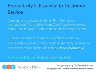 10 Best Productivity Hacks for Customer Service