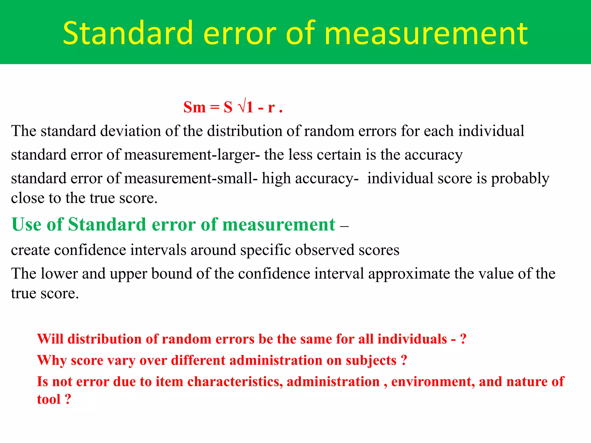 Classical Test Theory (CTT)- By Dr. Jai Singh | PPTX