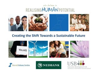 Creating the Shift Towards a Sustainable Future
 
