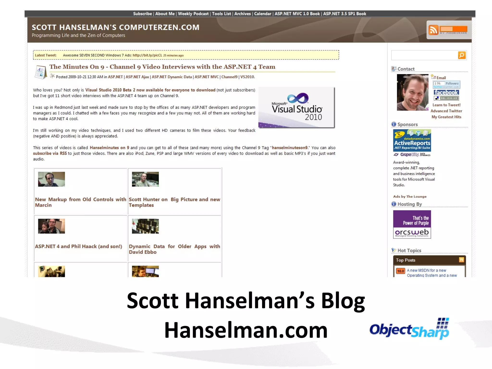 Scott Hanselman’s Blog Hanselman.com 