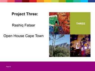 Page 46
THREE
Project Three:
Rashiq Fataar
Open House Cape Town
 