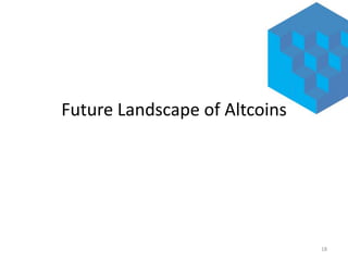 Future Landscape of Altcoins

18

 