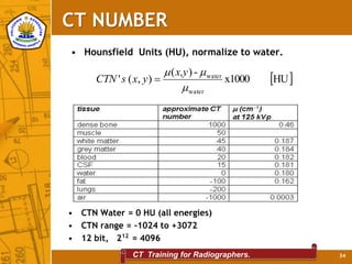 BASIC CT FOR RADIOGRAPHY STUDENTS | PPT