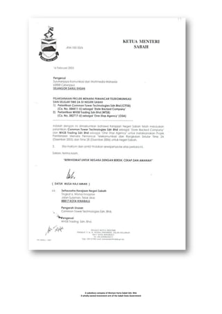 OUR GROUP of COMPANIES

A subsidiary company of Warisan Harta Sabah Sdn. Bhd.
A wholly-owned investment arm of the Sabah State Government

 