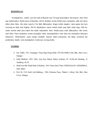 Ctu analisis ayat ( siap ):kewajipan berpuasa