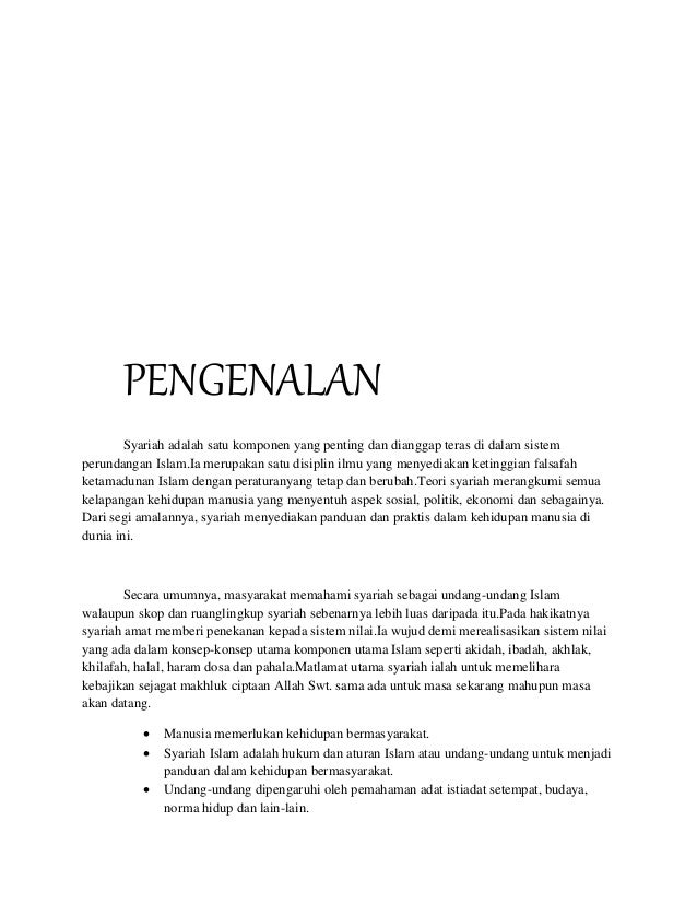 contoh pengenalan dalam assignment