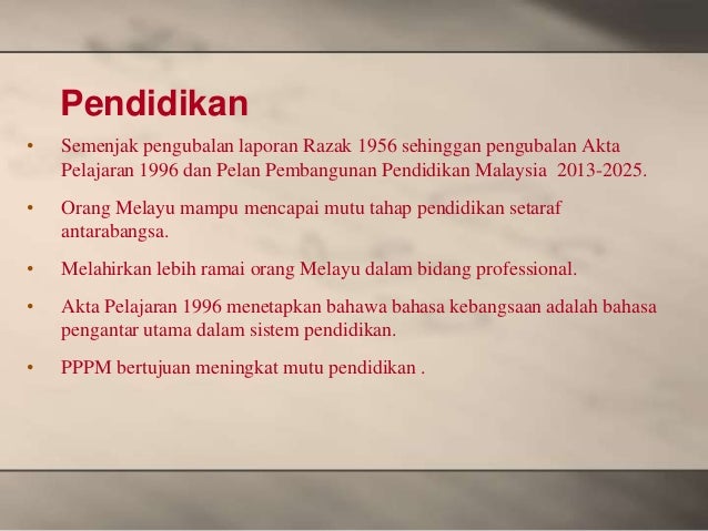 Konsep Survival Melayu Dan Bumiputera