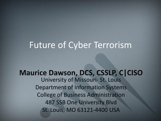 Future of Cyber Terrorism