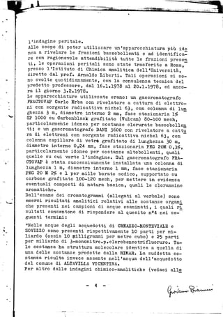 Inquinamento RIMAR - Trissino, 1979 - CTU depurazione Prof. G. Bianucci