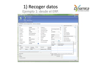 1) Recoger datos
Ejemplo 1: desde el ERP.
 