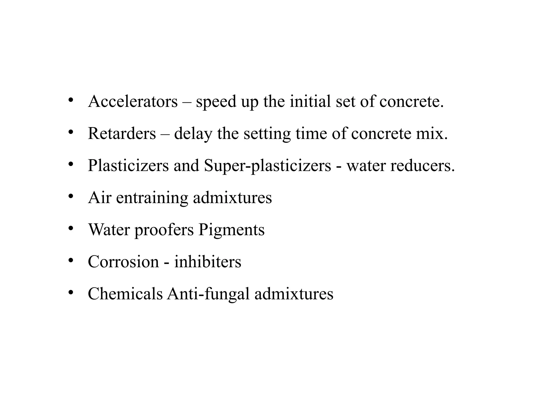 Concrete Making Materials, Chemical and Mineral Admixtures, Concreting ...