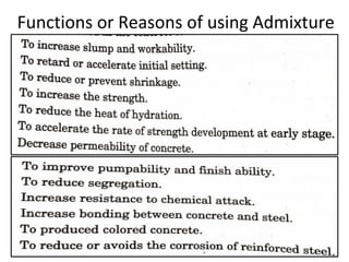 Functions or Reasons of using Admixture
 