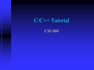 C/C++ Tutorial
CSU480
 