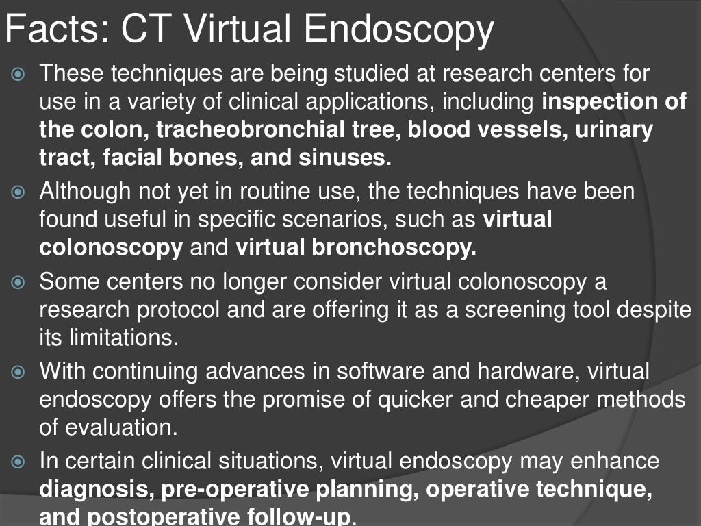 Ct virtual endoscopy 1