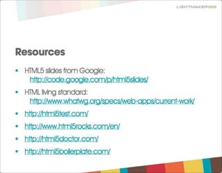 HTML5 - Create The Web London