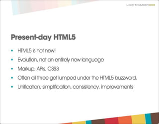 HTML5 - Create The Web London