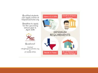 Hispanic Scholarship Consortium | www.hispanicscholar.org | @hispanicscholar
 