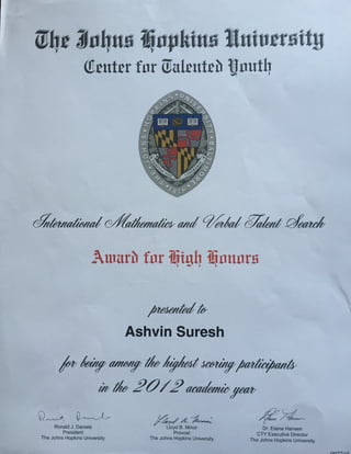 CTY certificate 