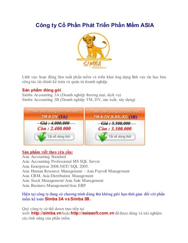 Phan Mem Ke Toan Simba Phan mem ke toan simba